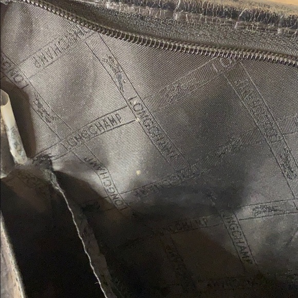 Longchamp Croc Roseau Side Zip Toggle Shoulder Bag - Picture 10 of 16